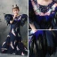 Stunning Navy Blue Flower Girl Dresses 2019 Trumpet / Mermaid Scoop Neck Sleeveless Feather Beading Embroidered Sweep Train Wedding Party Dresses