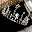 Luksus Sølv Tiara 2019 Metall Zirkon Rhinestone Har Tilbehor