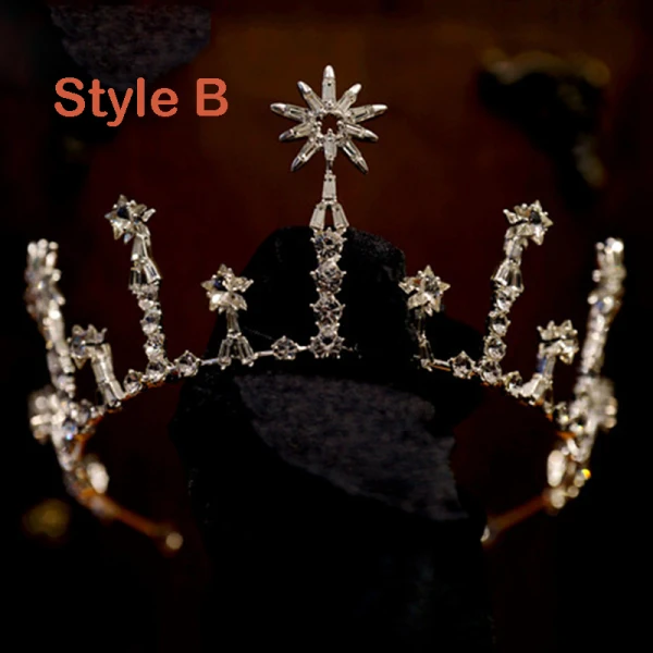 Luksus Sølv Tiara 2019 Metall Zirkon Rhinestone Har Tilbehor