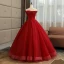 Affordable Quinceañera Burgundy Prom Dresses 2019 A-Line / Princess Crossed Straps Off-The-Shoulder Short Sleeve Beading Tassel Appliques Lace Floor-Length / Long Ruffle Backless