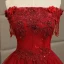 Affordable Quinceañera Burgundy Prom Dresses 2019 A-Line / Princess Crossed Straps Off-The-Shoulder Short Sleeve Beading Tassel Appliques Lace Floor-Length / Long Ruffle Backless