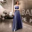 Ciel étoilé Bleu Roi Robe De Soirée 2019 Princesse Bretelles Spaghetti Sans Manches Glitter Tulle Longue Dos Nu Volants Robe De Ceremonie