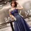 Ciel étoilé Bleu Roi Robe De Soirée 2019 Princesse Bretelles Spaghetti Sans Manches Glitter Tulle Longue Dos Nu Volants Robe De Ceremonie