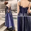 Ciel étoilé Bleu Roi Robe De Soirée 2019 Princesse Bretelles Spaghetti Sans Manches Glitter Tulle Longue Dos Nu Volants Robe De Ceremonie
