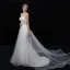 Glamour Ivoire Transparentes Robe De Mariée 2019 Trompette / Sirène Bustier Sans Manches Dos Nu Chapel Train Volants