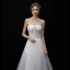 Glamour Ivoire Transparentes Robe De Mariée 2019 Trompette / Sirène Bustier Sans Manches Dos Nu Chapel Train Volants
