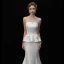 Schlicht Ivory / Creme Satin Brautkleider / Hochzeitskleider 2019 Meerjungfrau Bandeau Ärmellos Rückenfreies Lange Rüschen