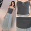 Affordable Ink Blue Homecoming Graduation Dresses 2019 A-Line / Princess Spaghetti Straps Sleeveless Tea-length Ruffle Backless Formal Dresses