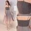 Modest / Simple Grey Gradient-Color Homecoming Graduation Dresses 2019 A-Line / Princess Spaghetti Straps Sleeveless Tea-length Ruffle Backless Formal Dresses