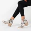 Mote Brun Høst Vinter Leopard Print Boots Dame 2023 Gateklær 8 cm Tykk Hæler Spisse Boots Høyhælte
