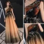 Élégant Orange Robe De Soirée 2019 Princesse Une épaule Sans Manches Appliques En Dentelle Perlage Longue Volants Dos Nu Robe De Ceremonie
