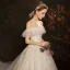 Prisvärd Elfenben Bröllopsklänningar 2019 Balklänning Av Axeln Korta ärm Halterneck Appliqués Spets Paljetter Beading Cathedral Train Ruffle