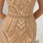 Luxury / Gorgeous Gold Evening Dresses  2019 Trumpet / Mermaid Off-The-Shoulder Spaghetti Straps Short Sleeve Beading Floor-Length / Long Ruffle Backless Formal Dresses