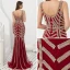 Luxury / Gorgeous Gold Evening Dresses  2019 Trumpet / Mermaid V-Neck Sleeveless Beading Sweep Train Ruffle Backless Formal Dresses