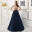 Luxury / Gorgeous Vintage / Retro Red See-through Evening Dresses  2019 A-Line / Princess High Neck Short Sleeve Rhinestone Beading Floor-Length / Long Ruffle Satin Formal Dresses