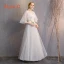 Affordable Ivory Bridesmaid Dresses 2019 A-Line / Princess Floor-Length / Long Ruffle Backless Wedding Party Dresses