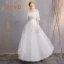 Affordable Ivory Bridesmaid Dresses 2019 A-Line / Princess Floor-Length / Long Ruffle Backless Wedding Party Dresses