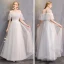 Affordable Ivory Bridesmaid Dresses 2019 A-Line / Princess Floor-Length / Long Ruffle Backless Wedding Party Dresses