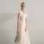 Elegant Champagne Prom Dresses 2019 A-Line / Princess Shoulders Sleeveless Appliques Lace Beading Floor-Length / Long Ruffle Backless Formal Dresses