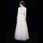 Vintage Rød Jumpsuit  2019 Prinsesse Kjæreste Med Sjal Langermede Ankel-lengde Buste Selskapskjoler