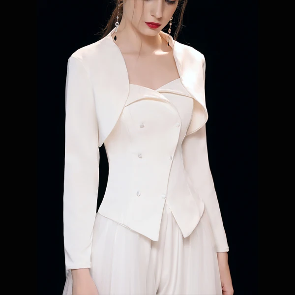 Vintage Rød Jumpsuit  2019 Prinsesse Kjæreste Med Sjal Langermede Ankel-lengde Buste Selskapskjoler