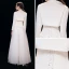 Vintage Rød Jumpsuit  2019 Prinsesse Kjæreste Med Sjal Langermede Ankel-lengde Buste Selskapskjoler