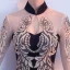 Style Chinois Noire Doré Transparentes Robe De Soirée 2018 Trompette / Sirène Col Haut Manches Longues Appliques En Dentelle Fendue devant Longue Robe De Ceremonie