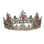 Vintage Barock Multi-Färger Rhinestone Brud Huvudbonad 2022 Legering Bröllop Tiara