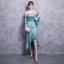 Modern / Fashion Jade Green See-through Evening Dresses  2018 Trumpet / Mermaid Scoop Neck Strapless 3/4 Sleeve Asymmetrical Ruffle Backless Formal Dresses