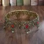 Vintage Barock Multi-Färger Rhinestone Brud Huvudbonad 2022 Legering Bröllop Tiara