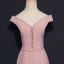 Simple Rougissant Rose Robe De Soirée 2018 Trompette / Sirène V-Cou Manches Courtes Perlage Cristal Ceinture Train De Balayage Dos Nu Robe De Ceremonie