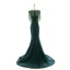 Modern / Fashion Dark Green See-through Evening Dresses  2018 Trumpet / Mermaid Scoop Neck Sleeveless Beading Crystal Tassel Court Train Ruffle Formal Dresses
