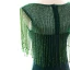 Modern / Fashion Dark Green See-through Evening Dresses  2018 Trumpet / Mermaid Scoop Neck Sleeveless Beading Crystal Tassel Court Train Ruffle Formal Dresses