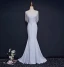 Modern / Fashion Dark Green See-through Evening Dresses  2018 Trumpet / Mermaid Scoop Neck Sleeveless Beading Crystal Tassel Court Train Ruffle Formal Dresses