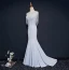 Modern / Fashion Dark Green See-through Evening Dresses  2018 Trumpet / Mermaid Scoop Neck Sleeveless Beading Crystal Tassel Court Train Ruffle Formal Dresses