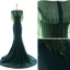 Modern / Fashion Dark Green See-through Evening Dresses  2018 Trumpet / Mermaid Scoop Neck Sleeveless Beading Crystal Tassel Court Train Ruffle Formal Dresses