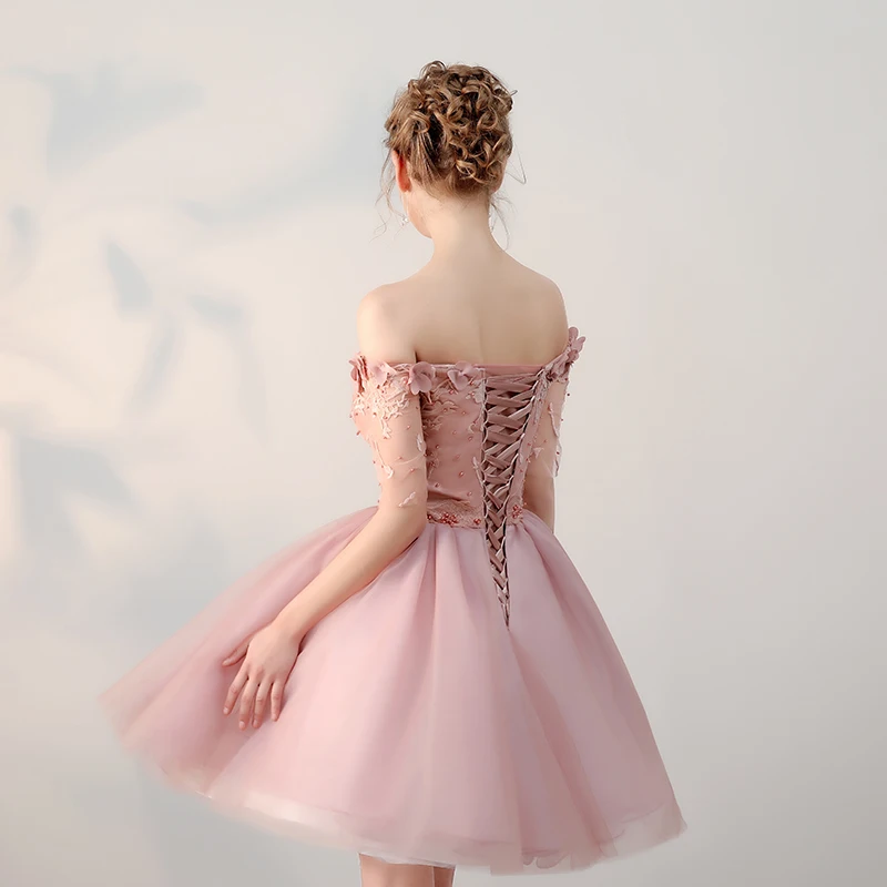 slim fit dress slacks Adorable Pink Satin Short Homecoming Dress Graduation Dress with Big Bow  Front main image 0