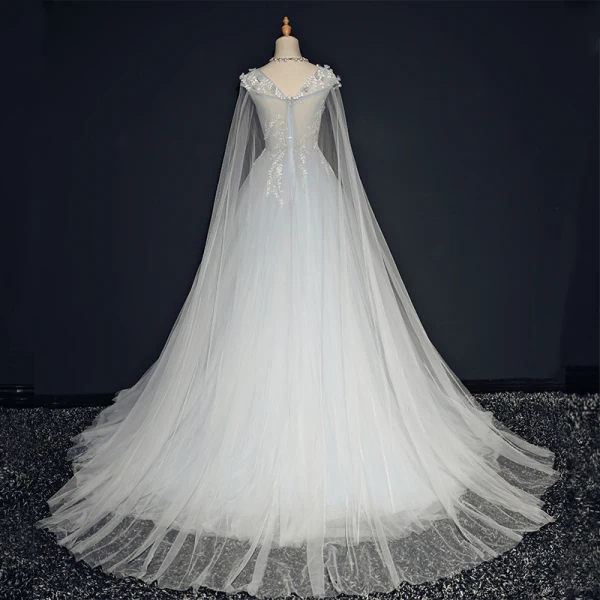 Élégant Bleu Ciel Robe De Bal 2018 Princesse Encolure Carrée Sans Manches Appliques En Dentelle Watteau Train Volants Dos Nu Robe De Ceremonie