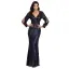 Sparkly Black Sequins Evening Dresses 2023 Trumpet / Mermaid V-Neck Long Sleeve Floor-Length / Long Evening Party Formal Dresses