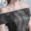 Chic / Belle Noire Robe De Cocktail 2018 Princesse De l'épaule Manches Courtes Perlage Ceinture Asymétrique Dos Nu Robe De Ceremonie