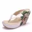 Bohême Blanche Plage Brodé Sandales Femme 2023 9 cm Talons Aiguilles Peep Toes / Bout Ouvert Sandales Talons Hauts