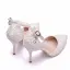 Elegant White Rhinestone Pearl Lace Flower Wedding Shoes 2022 Ankle Strap 9 cm Stiletto Heels Pointed Toe Wedding High Heels