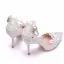 Réservé Blanche Perle En Dentelle Fleur Chaussure De Mariée 2025 Bride Cheville 9 cm Talons Aiguilles À Bout Pointu Mariage Talons