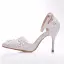 Réservé Blanche Perle En Dentelle Fleur Chaussure De Mariée 2025 Bride Cheville 9 cm Talons Aiguilles À Bout Pointu Mariage Talons