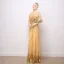 Sparkly Evening Dresses  2017 Lace Sequins Appliques Metal Sash Short Sleeve Scoop Neck Backless Floor-Length / Long Gold Sheath / Fit