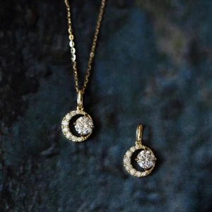 Charming Gold Sterling Silver Zircon Necklaces Accessories 2023