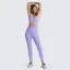 Einfarbig Champagner Nylon Yoga & Sport Set 2021 Fest U-Ausschnitt Ärmellos Figurbetontes Leggings