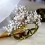 Vintage / Retro Handmade  Pearl Rhinestone Alloy Bridal Hair Accessories 2023 Wedding