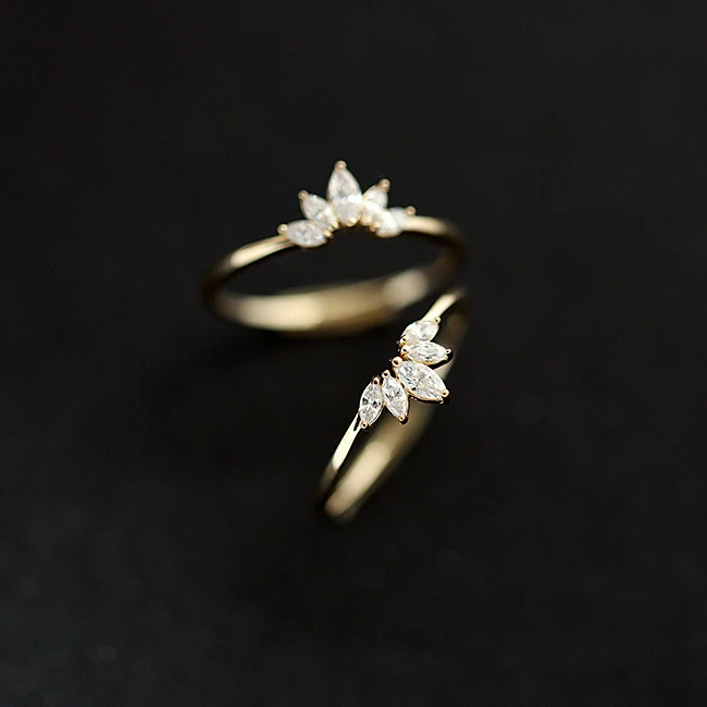 Modest / Simple Gold Sterling Silver Rings Accessories 2023