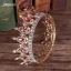 Charming Burgundy Handmade  Rhinestone Alloy Bridal Hair Accessories Wedding Crown 2023